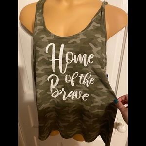 Home Of The Brave Camo Tank